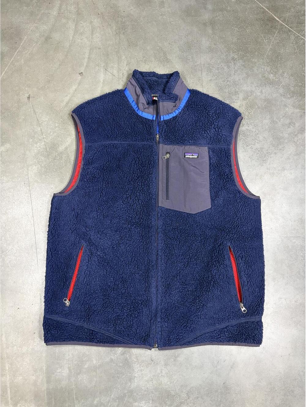 Patagonia Vest Mens Large Blue Fleece Classic Retro-X Windproof Moisture Wicking